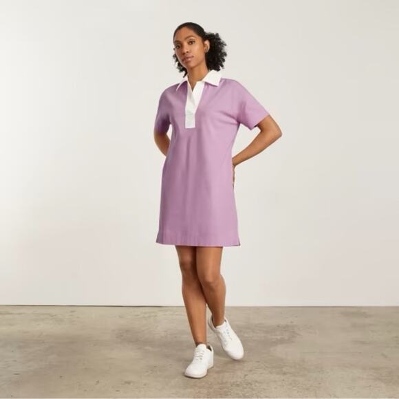 Everlane Organic Cotton Polo Dress Mauve Size Small - Picture 1 of 7
